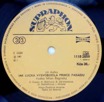 LP Jiří Kafka: Jak Lucka Vysvobodila Prince Pašajdu 621594