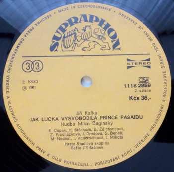 LP Jiří Kafka: Jak Lucka Vysvobodila Prince Pašajdu 621594