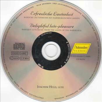 CD Joachim Held: Erfreuliche Lautenlust = Delightful Lute-Pleasure (Barocke Lautenmusik Aus Habsburgischen Landen = Baroque Lute Music From The Lands Of The Hapsburgs) 546512