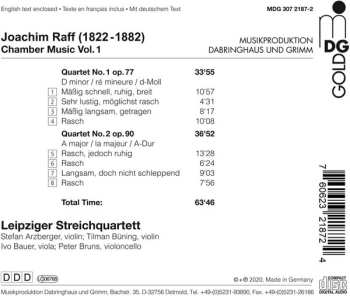 CD Joseph Joachim Raff: Chamber Music Vol. 1 - String Quartets Op. 77 & 90 601073