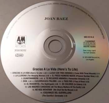 CD Joan Baez: Gracias A La Vida = Here's To Life 14558