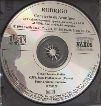 CD Joaquín Rodrigo: Concierto de Aranjuez 604105