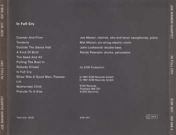 CD Joe Maneri Quartet: In Full Cry 544801