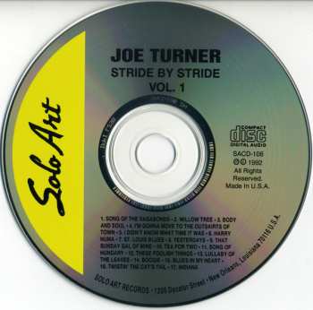 CD Joe Turner: Stride By Stride Vol. 1 633755