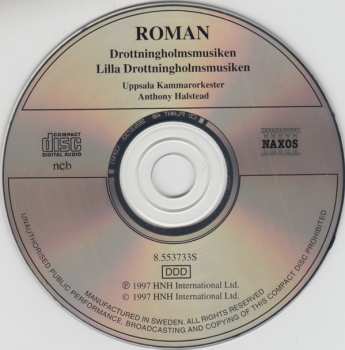 CD Anthony Halstead: Drottningholmsmusiken / Lilla Drottningholmsmusiken 348011