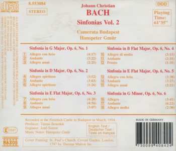 CD Johann Christian Bach: Sinfonias Vol. 2 - Sinfonias, Op. 6, Nos. 1 - 6 552083