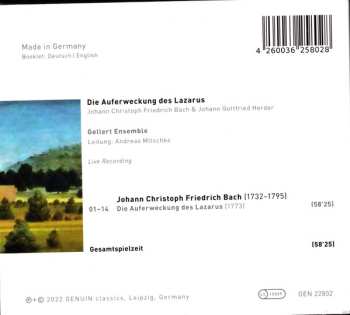 CD Johann Christoph Friedrich Bach: Die Auferweckung Des Lazarus  586886