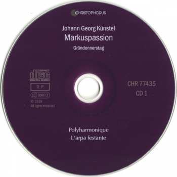 2CD Johann Georg Künstel: Markuspassion 323485