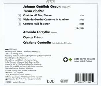 CD Johann Gottlieb Graun: Torna Vincitor 616414