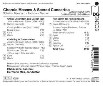 CD Johann Hermann Schein: Chorale Masses & Sacred Concertos 450121