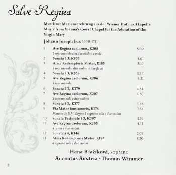 CD Johann Joseph Fux: Ave Regina 3191