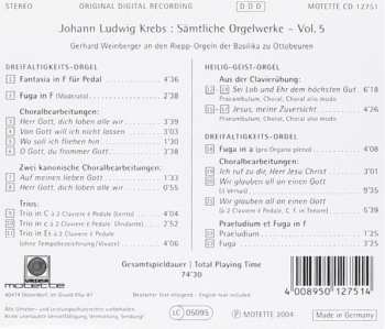 CD Johann Ludwig Krebs: Sämtliche Orgelwerke Vol. 5 564311