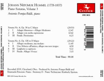 CD Johann Nepomuk Hummel: Piano Sonatas, Volume 3 557111