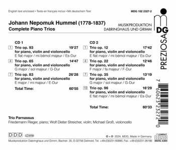 2CD Johann Nepomuk Hummel: Complete Piano Trios 627852