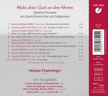 CD Johann Rosenmüller: Habe Deine Lust An Dem Herren 183778