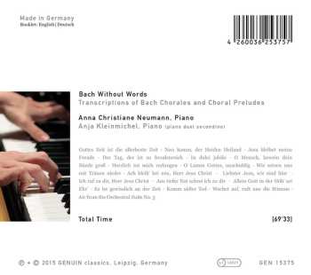 CD Johann Sebastian Bach: Bach Without Words 522232