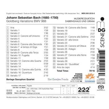 SACD Johann Sebastian Bach: Goldberg Variations  600421