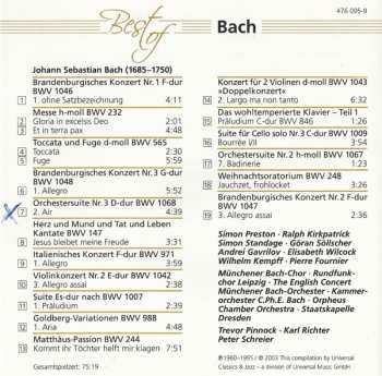 CD Johann Sebastian Bach: Best Of Bach 250247