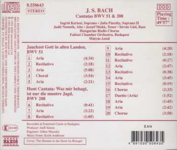 CD Johann Sebastian Bach: Cantatas. Jauchzet Gott In Allen Landen, BWV 51 - Hunt Cantata (Was Mir Behagt, Ist Nur Die Muntre Jagd), BWV 208 368074