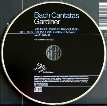 2CD Johann Sebastian Bach: Cantatas Vol. 13: Köln / Lüneburg 92985