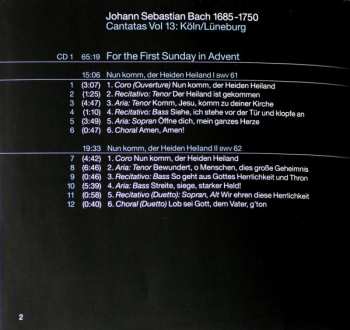 2CD Johann Sebastian Bach: Cantatas Vol. 13: Köln / Lüneburg 92985