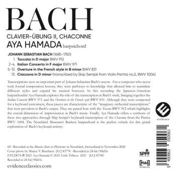 CD Johann Sebastian Bach: Clavier-Übung II / Chaconne 545676