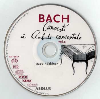 SACD Johann Sebastian Bach: Concerti À Cembalo Concertato Vol. 2 335504