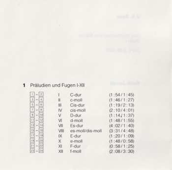 2CD Johann Sebastian Bach: Das Wohltemperierte Klavier, Buch I 121572