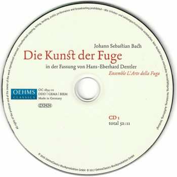 2CD Johann Sebastian Bach: Die Kunst Der Fuge 246123