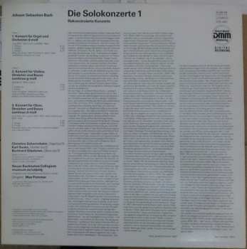 LP Johann Sebastian Bach: Die Solokonzerte 1 - Rekonstruierte Konzerte Für Orgel Und Orchester D-moll / Für Violine Und Orchester G-moll / Für Oboe Und Orchester D-moll 560461