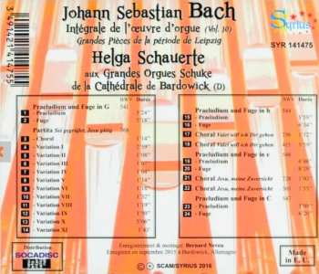 CD Johann Sebastian Bach: Intégrale De L'Œuvre D'Orgue (Vol. 10) Grandes Pièces De La Periode De Leipzig (Helga Schauerte Aux Grandes Orgues Schuke De La Cathédrale De Bardowick) 634073