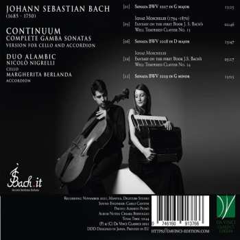 CD Johann Sebastian Bach: Continuum (Complete Gamba Sonatas – Version For Cello And Accordion) 597997