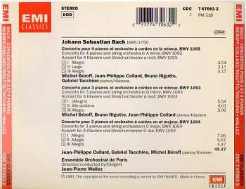 CD Johann Sebastian Bach: Les Concertos Pour 3 Et 4 Pianos 116830