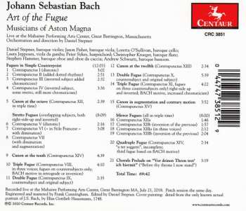 CD Johann Sebastian Bach: Art Of The Fugue 545690