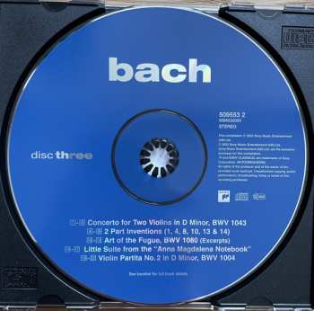 3CD Johann Sebastian Bach: Passion, Suite, Toccata, Magnificat, Brandenburg, Goldberg, Concerto, Fugue, Invention, Partita 629259