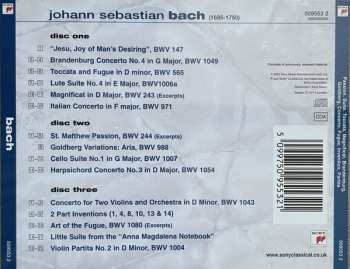 3CD Johann Sebastian Bach: Passion, Suite, Toccata, Magnificat, Brandenburg, Goldberg, Concerto, Fugue, Invention, Partita 629259