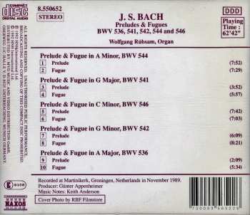 CD Johann Sebastian Bach: Preludes & Fugues BWV 536, 541, 542, 544 And 546 664620