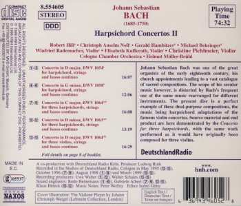 CD Johann Sebastian Bach: Harpsichord Concertos II 637505