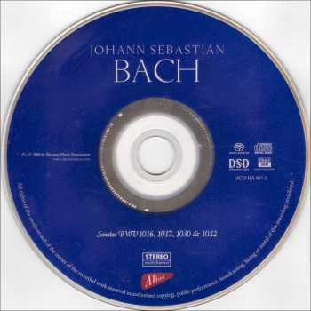 SACD Johann Sebastian Bach: Sonatas BWV 1016, 1017, 1030 & 1032 615162