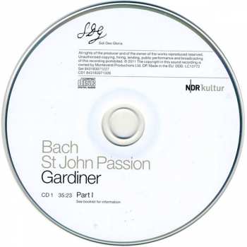 2CD Johann Sebastian Bach: St John Passion 121730