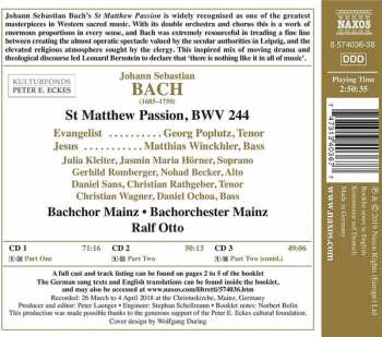 3CD Johann Sebastian Bach: St. Matthew Passion 275324