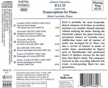 CD Johann Sebastian Bach: Transcriptions For Piano 271766