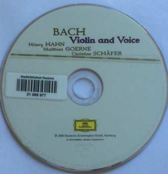 CD Johann Sebastian Bach: Violin And Voice 45451