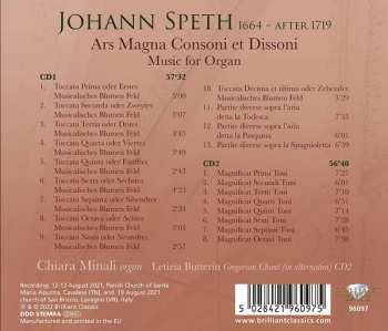 2CD Johann Speth: Ars Magna Consoni et Dissoni (Music for Organ) 564214