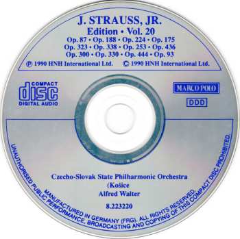 CD Johann Strauss Jr.: J. Strauss, Jr.:  Edition • Vol. 20 559423