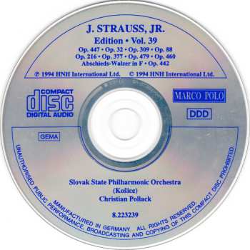 CD Johann Strauss Jr.: J. Strauss, Jr.:  Edition • Vol. 39 564359