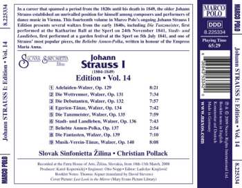 CD Johann Strauss Sr.: Johann Strauss I:  Edition • Vol. 14 454084