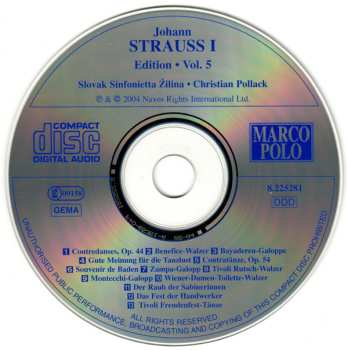 CD Johann Strauss Sr.: Johann Strauss I Edition • Vol. 5 456877