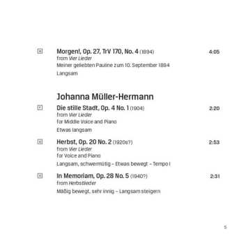 CD Johanna Müller-Hermann: Befreit: A Soul Surrendered, Lieder 586298