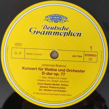 LP Johannes Brahms: Konzert Für Violine Und Orchester D-dur Op. 77 566011